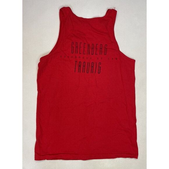 VINTAGE Greenberg Traurig Law Tank Top T-shirt Men Medium USA 90s Single Stitch - Picture 1 of 6
